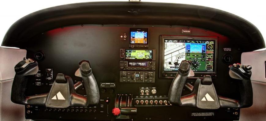 Controls of training aviation plane